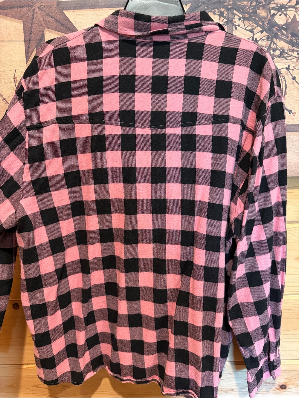 Pink and Black Buffalo Plaid Button-Up Shirt - Picture 4 of 4